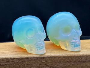 Opalite Crystal Skull Figurine,Crystal Skull Sculpture,Home Decor, Skull Decor E022907