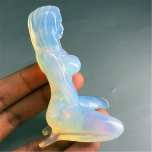 1pc Opalite Yoga Goddess Body Model,Quartz Crystal Body,Crystal Sculpture,Crystal Energy,home decoration,Reiki healing,crystal gifts