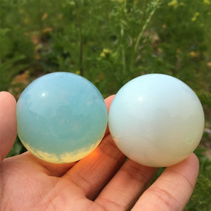 1PC 30mm Opalite Sphere,Quartz Crystal Ball,Crystal Healing,Crystal Gifts,Home Decoration,Mineral Specimen,Divination Ball,Prophecy Ball 80g