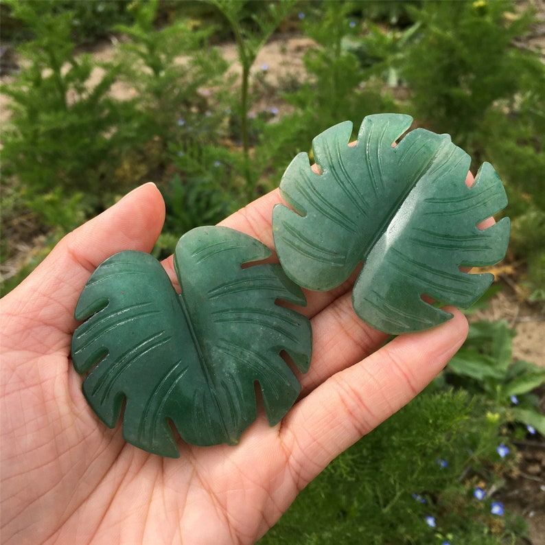 1PC Natural Aventurine Leaf,Crystal Leaf,Crystal Pendant,Home Decoration,Crystal Carving,Mineral Specimen,Reiki Healing,Crystal Gift 25g+