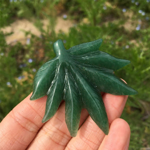 1PC Natural Aventurine Maple Leaf,Crystal Maple Leaf,Rock,Home Decoration,Crystal Carving,Mineral Specimen,Reiki Healing,Crystal Gift 25g+
