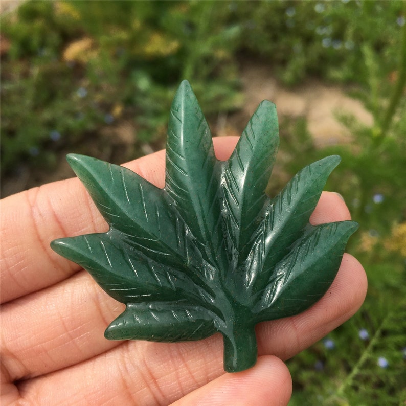 1PC Natural Aventurine Maple Leaf,Crystal Maple Leaf,Rock,Home Decoration,Crystal Carving,Mineral Specimen,Reiki Healing,Crystal Gift 25g+