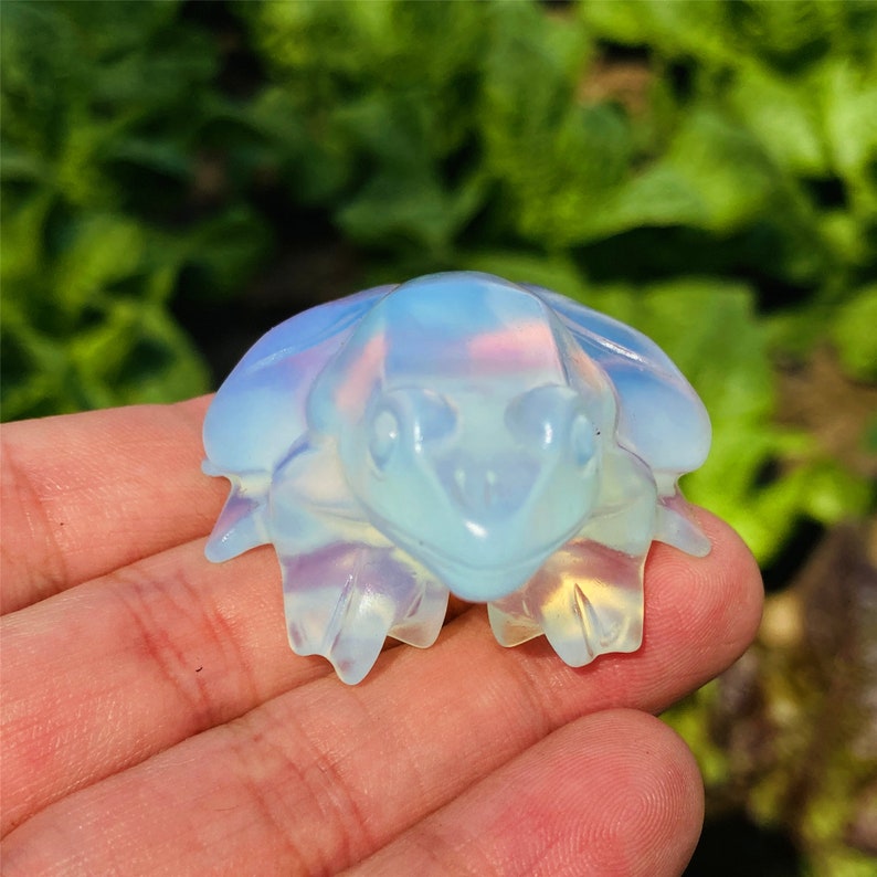 2'' Opalite Frog Carved,Quartz Crystal Frog,Crystal Animal Sculpture,Home Decoration,Reiki Heal,Crystal Energy,Crystal Chakra,Crystal Gifts