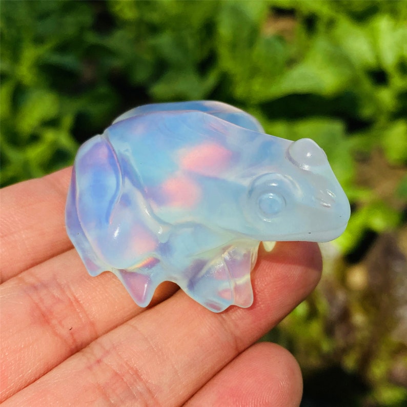 2'' Opalite Frog Carved,Quartz Crystal Frog,Crystal Animal Sculpture,Home Decoration,Reiki Heal,Crystal Energy,Crystal Chakra,Crystal Gifts