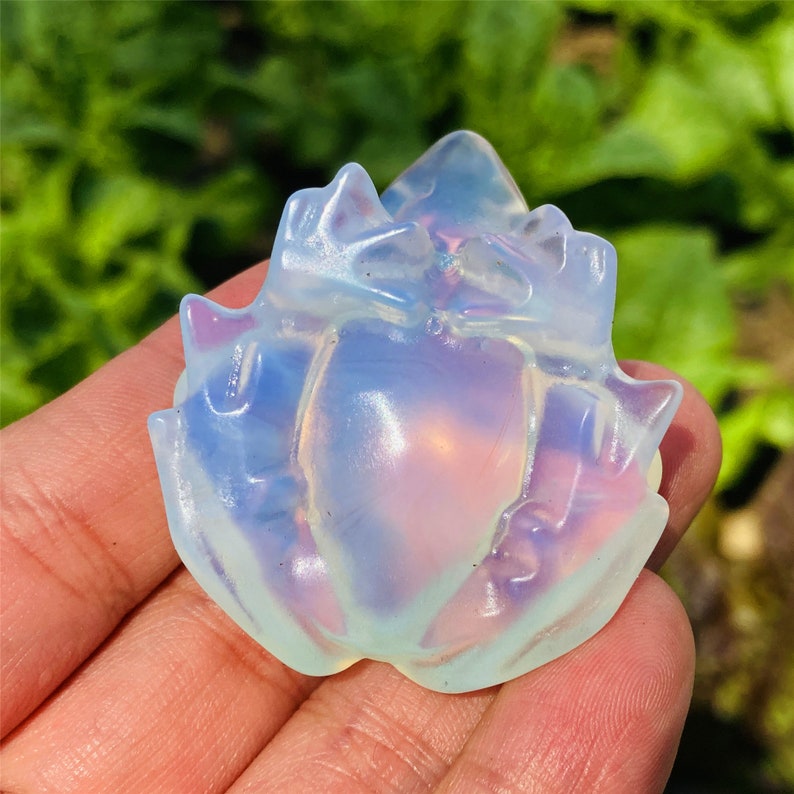2'' Opalite Frog Carved,Quartz Crystal Frog,Crystal Animal Sculpture,Home Decoration,Reiki Heal,Crystal Energy,Crystal Chakra,Crystal Gifts