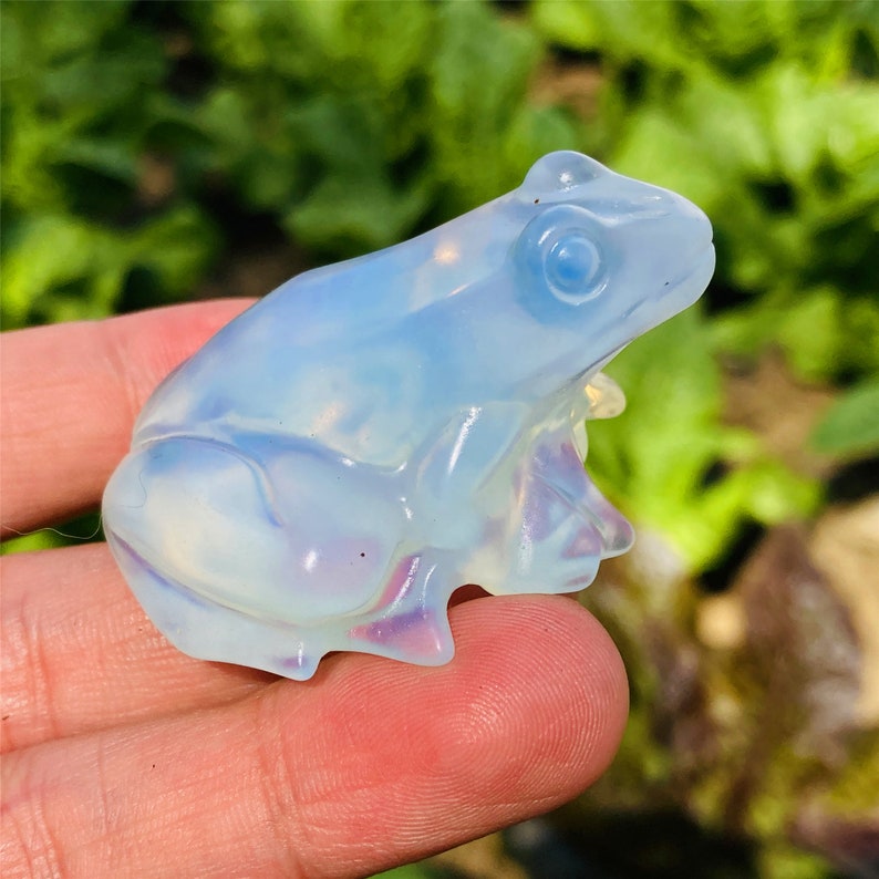 2'' Opalite Frog Carved,Quartz Crystal Frog,Crystal Animal Sculpture,Home Decoration,Reiki Heal,Crystal Energy,Crystal Chakra,Crystal Gifts