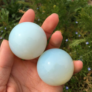 1PC 30mm Opalite Sphere,Quartz Crystal Ball,Crystal Healing,Crystal Gifts,Home Decoration,Mineral Specimen,Divination Ball,Prophecy Ball 80g
