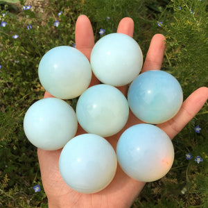 1PC 30mm Opalite Sphere,Quartz Crystal Ball,Crystal Healing,Crystal Gifts,Home Decoration,Mineral Specimen,Divination Ball,Prophecy Ball 80g