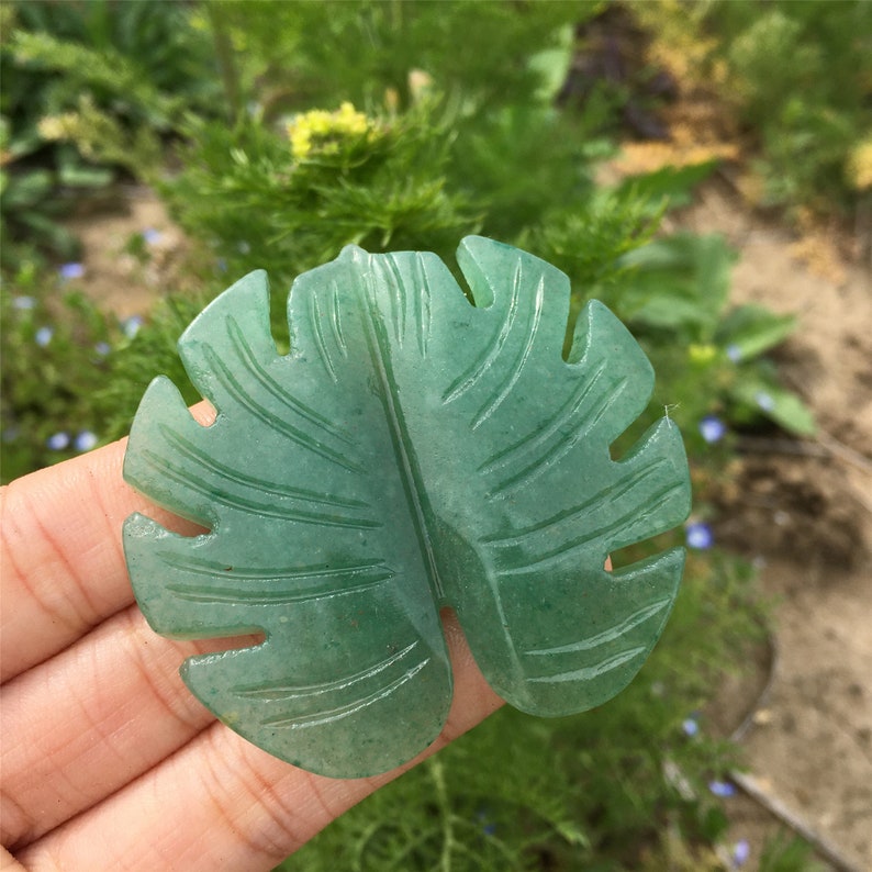 1PC Natural Aventurine Leaf,Crystal Leaf,Crystal Pendant,Home Decoration,Crystal Carving,Mineral Specimen,Reiki Healing,Crystal Gift 25g+