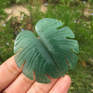 1PC Natural Aventurine Leaf,Crystal Leaf,Crystal Pendant,Home Decoration,Crystal Carving,Mineral Specimen,Reiki Healing,Crystal Gift 25g+
