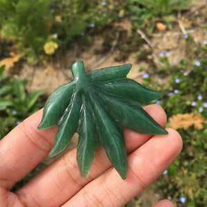 1PC Natural Aventurine Maple Leaf,Crystal Maple Leaf,Rock,Home Decoration,Crystal Carving,Mineral Specimen,Reiki Healing,Crystal Gift 25g+