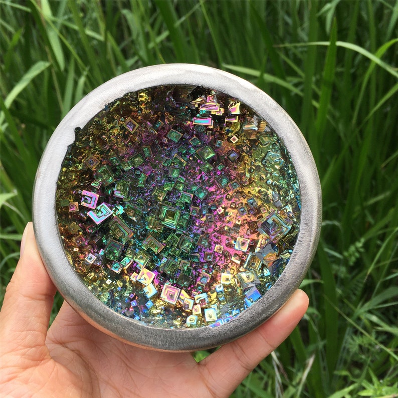 1PC Natural Bismuth Ore Bowl,Quartz Crystal Specimen,Mineral Specimen,Crystal Tower,Home Decoration,Reiki Healing,Teaching Materials 400g+