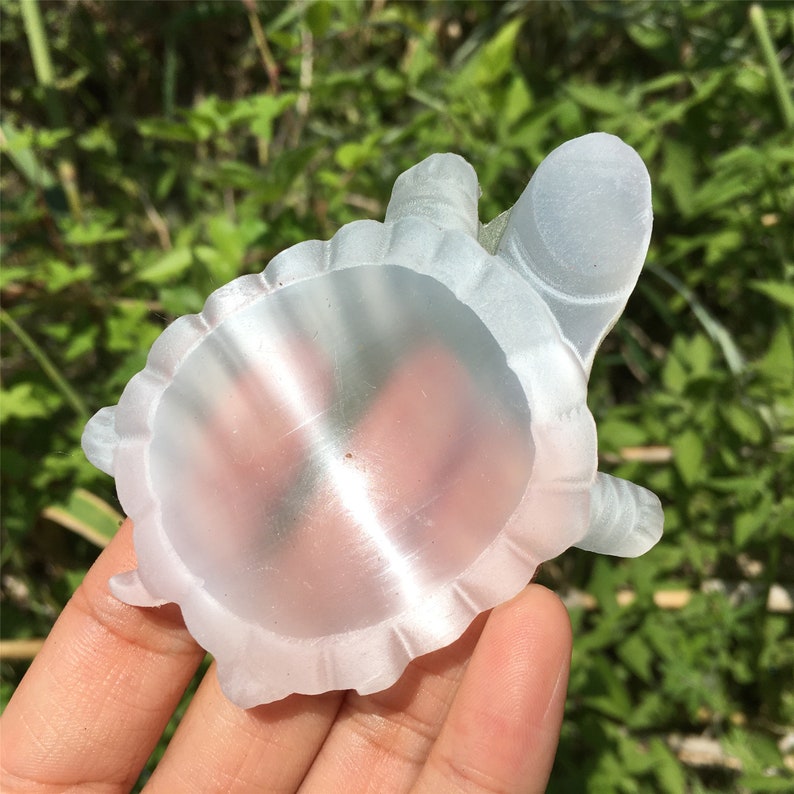 1PC Natural Selenite Tortoise Ashtray,Quartz Crystal Tortoise,Selenite Ashtray,Reiki Heal,Home Decoration,Crystal Gift,Mineral Specimen 45g+