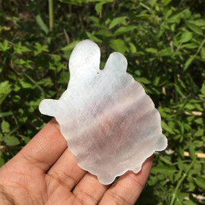 1PC Natural Selenite Tortoise Ashtray,Quartz Crystal Tortoise,Selenite Ashtray,Reiki Heal,Home Decoration,Crystal Gift,Mineral Specimen 45g+