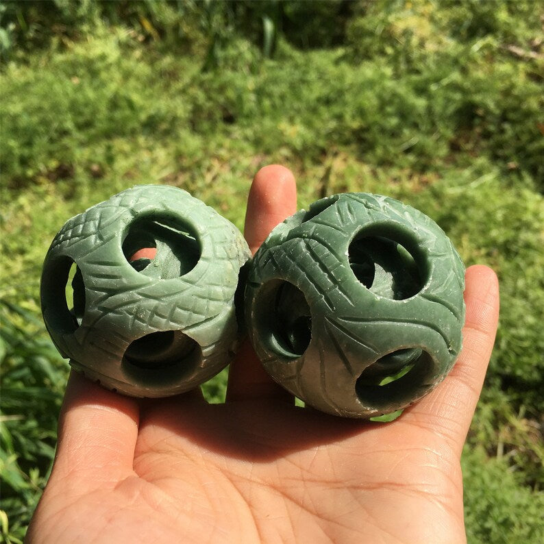 1PC 50mm+ Natural Green Jade Exquisite Ball,Quartz Sphere,Crystal Ball,Crystal Heal,Crystal Collection,Divination Ball,Prophecy Ball 100g+