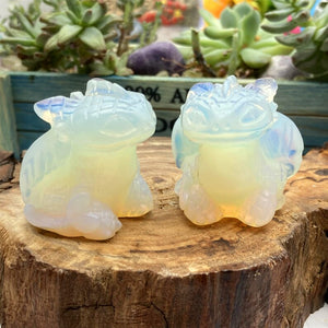 1.5" Hand Carved White Opalite Toothless,Quartz Crystal Toothless,Crystal Heal,Crystal Energy,Home Decoration,Crystal Chakra,Crystal Gifts