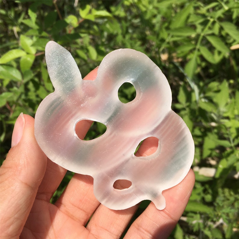 1PC Natural Selenite Snake,Quartz Crystal Snake Skull,Crystal Carved,Rock,Mineral Specimen,Home Decoration,Reiki Healing,Crystal Gift 50g+