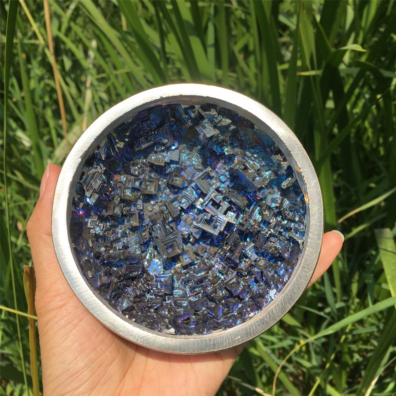 1PC Natural Purple Bismuth Ore Bowl,Quartz Crystal Bowl,Mineral Specimen,Crystal Tower,Home Decoration,Reiki Healing,Teaching Materials 320g