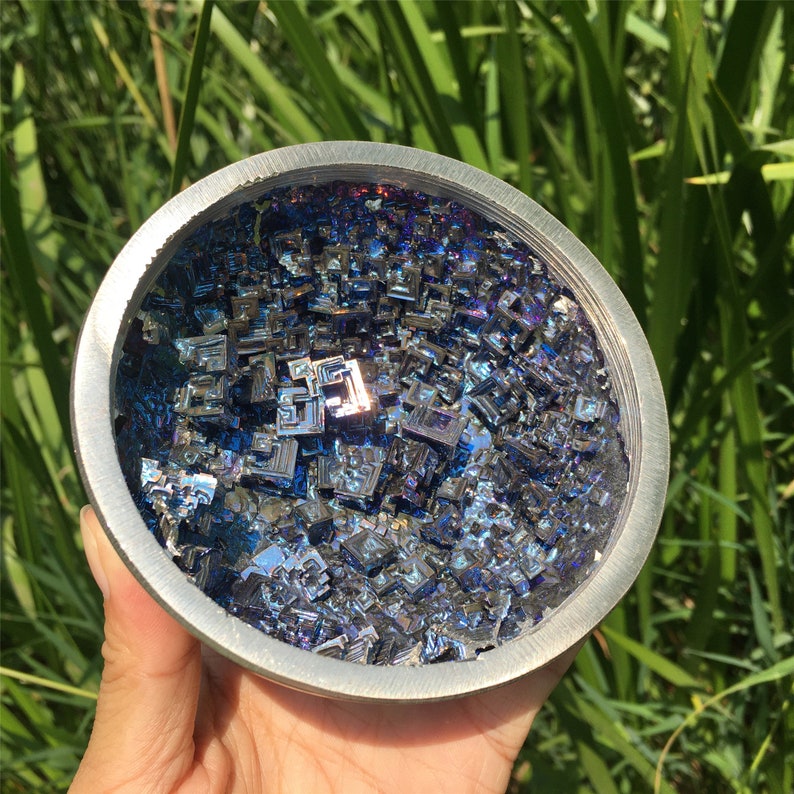1PC Natural Purple Bismuth Ore Bowl,Quartz Crystal Bowl,Mineral Specimen,Crystal Tower,Home Decoration,Reiki Healing,Teaching Materials 320g