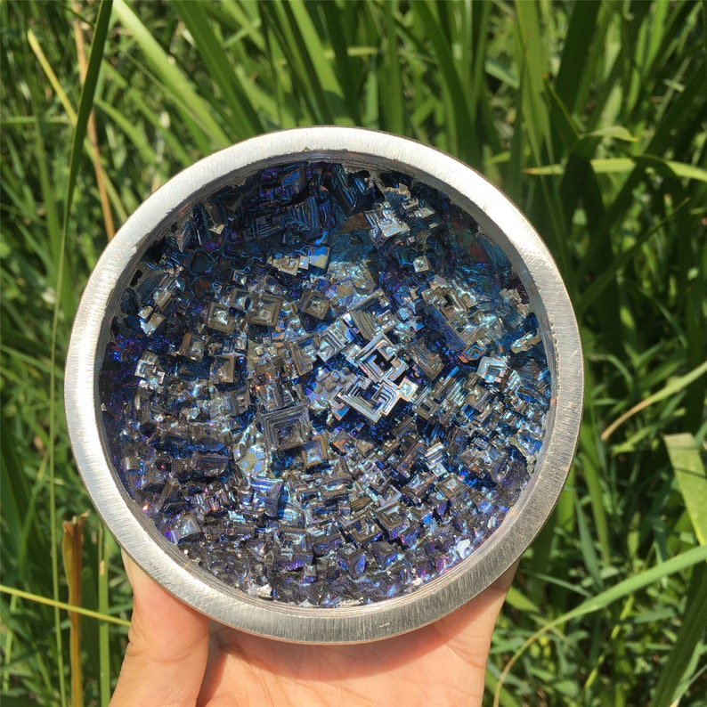 1PC Natural Purple Bismuth Ore Bowl,Quartz Crystal Bowl,Mineral Specimen,Crystal Tower,Home Decoration,Reiki Healing,Teaching Materials 320g
