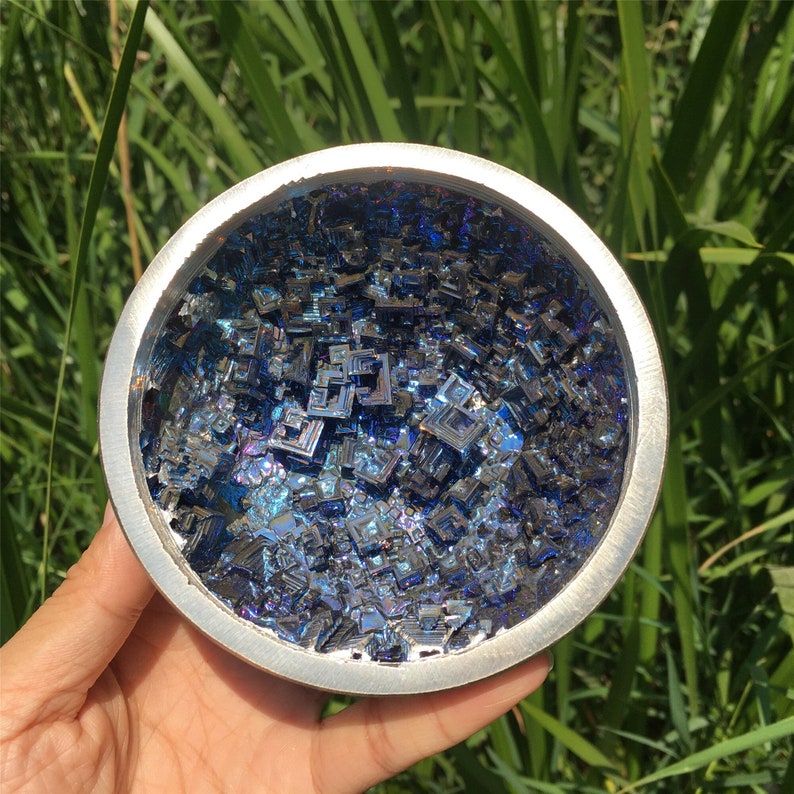1PC Natural Purple Bismuth Ore Bowl,Quartz Crystal Bowl,Mineral Specimen,Crystal Tower,Home Decoration,Reiki Healing,Teaching Materials 320g
