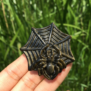 1PC Natural Golden Obsidian Spider,Crystal Quartz Spider,Crystal Figurine,Mineral Specimen,Reiki Healing,Crystal Gift,Crystal Carving 30g+