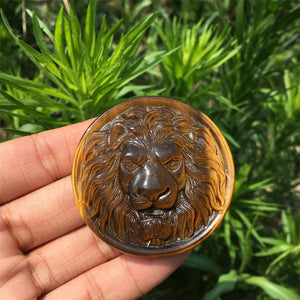 1PC Natural Tiger Eye Jasper Lion,Quartz Crystal Lion,Crystal Carved,Mineral Specimen,Rock,Home Decoration,Reiki Healing,Crystal Gift 40g+