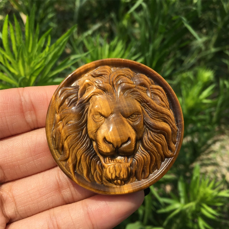 1PC Natural Tiger Eye Jasper Lion,Quartz Crystal Lion,Crystal Carved,Mineral Specimen,Rock,Home Decoration,Reiki Healing,Crystal Gift 40g+