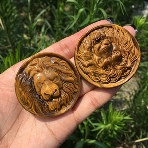 1PC Natural Tiger Eye Jasper Lion,Quartz Crystal Lion,Crystal Carved,Mineral Specimen,Rock,Home Decoration,Reiki Healing,Crystal Gift 40g+