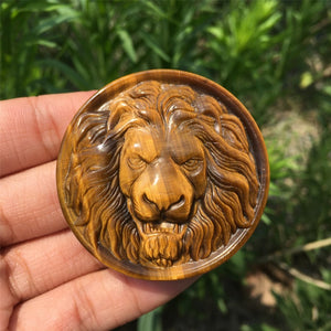 1PC Natural Tiger Eye Jasper Lion,Quartz Crystal Lion,Crystal Carved,Mineral Specimen,Rock,Home Decoration,Reiki Healing,Crystal Gift 40g+