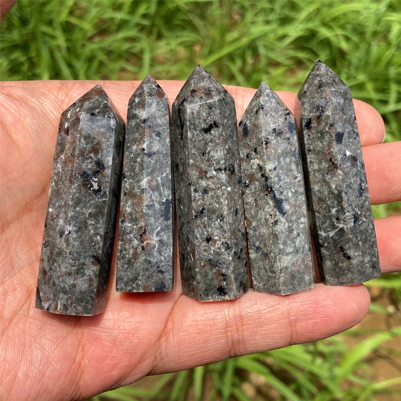50mm+ Natural Yooperlite mini obelisk,Quartz Wand Crystal Point,Home Decoration,Crystal Tower,Reiki Heal,Crystal Gift,Energy crystal