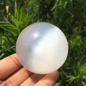 1PC 45mm+ Natural Selenite Sphere,Quartz Crystal Ball,Home Decoration,Rock,Divination Ball,Mineral Specimen,Reiki Healing,Crystal Gift 150g+