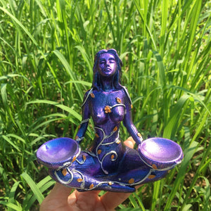 1PC Statue Of Goddess Gaia Base,Resin Decorations,Goddess Earth Resin Decorations Base,Goddess Gaia Decorations,Ball Base,Hand-carved,Gifts