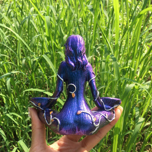 1PC Statue Of Goddess Gaia Base,Resin Decorations,Goddess Earth Resin Decorations Base,Goddess Gaia Decorations,Ball Base,Hand-carved,Gifts