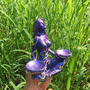 1PC Statue Of Goddess Gaia Base,Resin Decorations,Goddess Earth Resin Decorations Base,Goddess Gaia Decorations,Ball Base,Hand-carved,Gifts