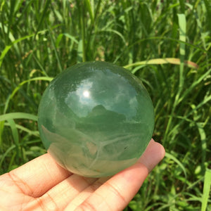 1PC 50mm+ Natural Green Fluorite Sphere,Quartz Crystal Ball,Mineral Specimen,Reiki Healing,Crystal Gifts,Divination Ball,Prophecy Ball 200g+