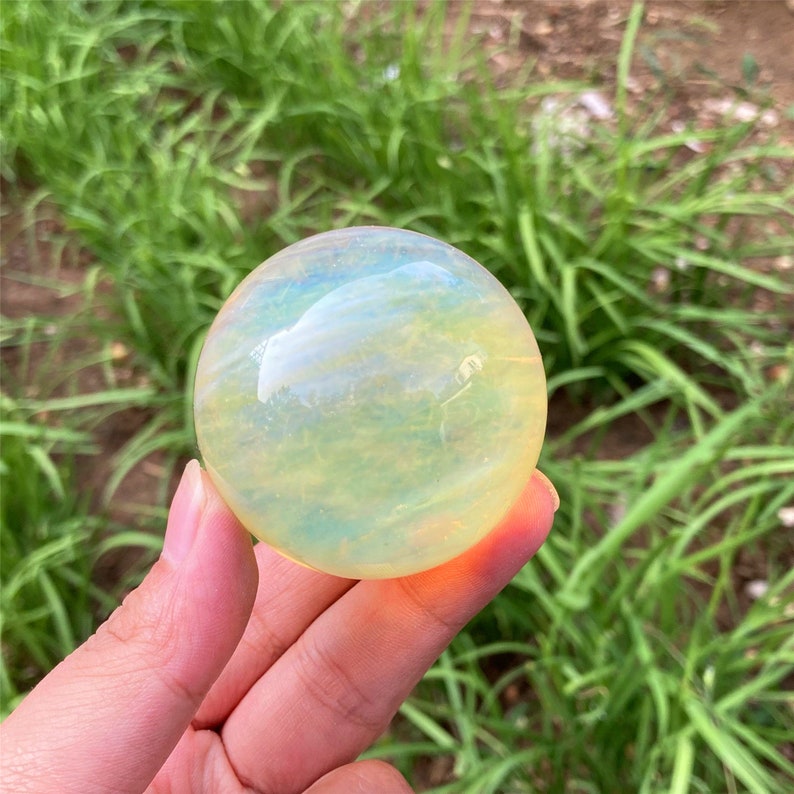 50mm+ Yellow Smelting Stone Ball,Quartz Sphere,Crystal Ball,Reiki Healing,Home Decoration,Crystal Divination,Crystal Chakra,Crystal Gifts