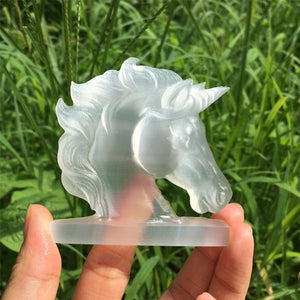 1PC Natural Selenite Unicorn,Quartz Crystal Unicorn,Reiki Healing,Home Decoration,Selenite Animals,Crystal Gifts,Mineral Specimen 60g+