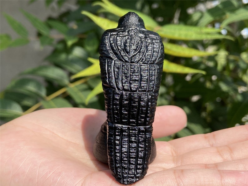 2.8'' Natural Hand Carved Obsidian crow，crystal crow, quartz crystal，Crystal gift Holiday present，Crystal ornament，Chakra reiki healing