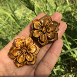 1PC Natural Tiger Eye Jasper Flower,Crystal Flower,Crystal Carving,Home Decoration,Stone,Mineral Specimen,Crystal Healing,Crystal Gift 20g+