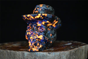 2.2'' Natural Hand Carved Yooperlite skull，crystal carved skull，crystal skull，Quartz Crystal，crystal skull healing stone 1PC