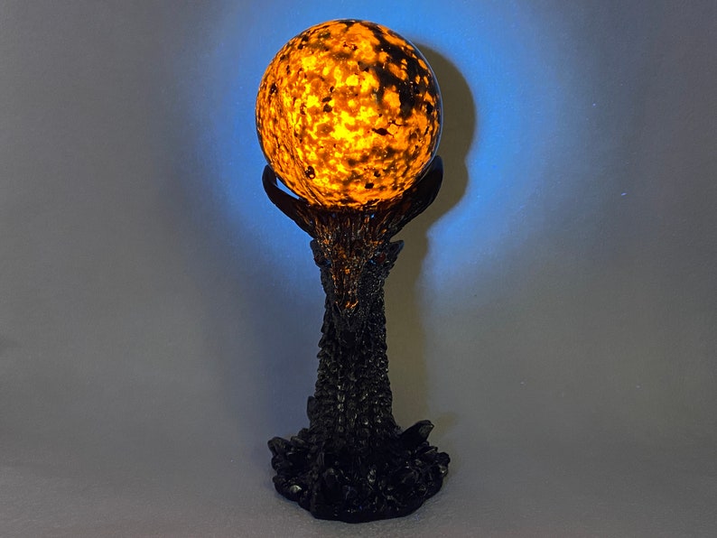 60mm+ Natural Yooperlite ball+Resin dragon base，Crystal sphere，Quartz Crystal Ball，Crystal decor，Yooperlite ball，Crystal Healing