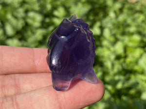 1.4" Natural Rainbow Fluorite Carved Gengar,Crystal Gengar Carving ,Gengar Decor，Crystal Healing,Decor,Crystal Pokemon,Christmas Gifts 1PC