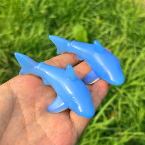 1PC 2" Blue Opalite Shark Carved,Quartz Crystal Shark Carved ,Crystal Heal,Home decoration,Crystal Sculpture,Mineral,Fish,Crystal Gifts