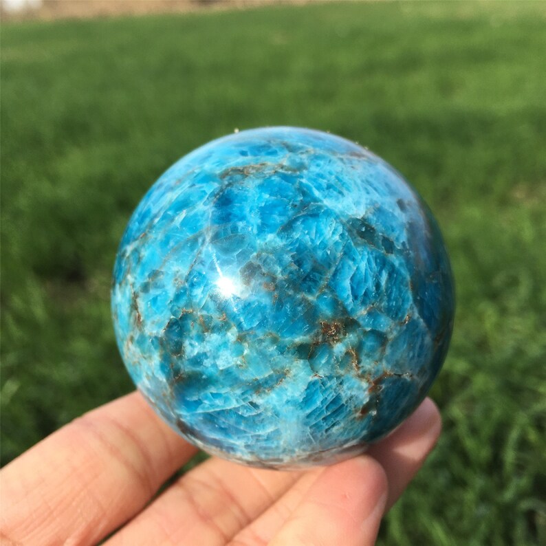 45-65mm Natural Apatite Sphere,Quartz Crystal Ball,Mineral Specimen,Reiki Healing,Home Decoration,Crystal Gift,Divination Ball,Prophecy Ball