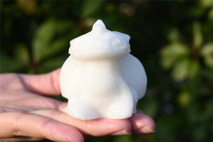 2'' Carved White jade dragon，Crystal dragon，Dragon skull，Christmas present，Birthday present，Chakra Reiki Healing Decoration 1PC