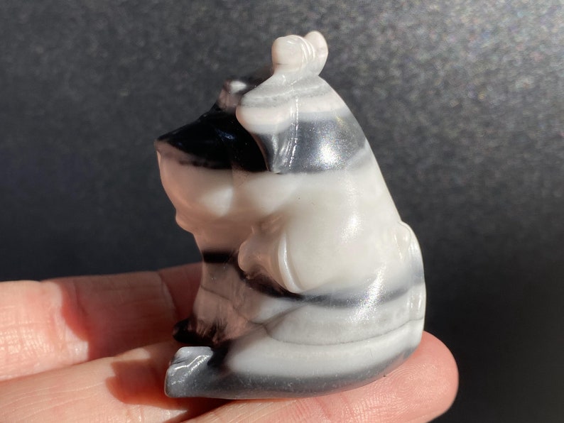 2.2" Natural Tai chi stone Carved cow，Crystal Carved cow，Tai chi stone Carved cow， Healing，cow carving，Christmas Gifts 1PC