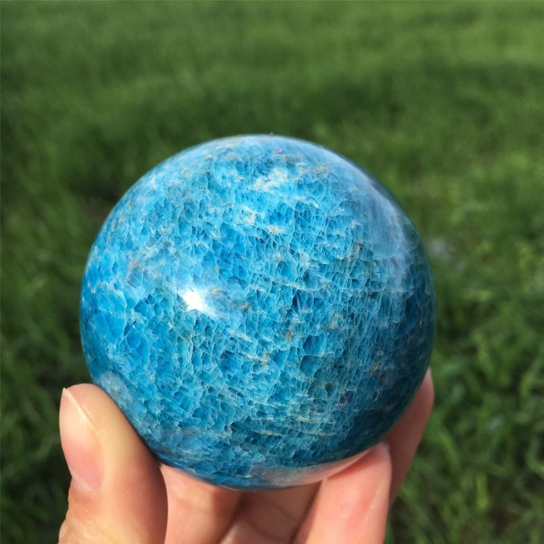 1PC 50mm+ Natural Apatite Sphere,Quartz Crystal Ball,Mineral Specimen,Rock,Reiki Healing,Crystal Gifts,Divination Ball,Prophecy Ball 350g+