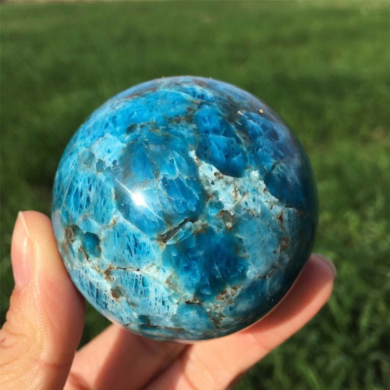 45-65mm Natural Apatite Sphere,Quartz Crystal Ball,Mineral Specimen,Reiki Healing,Home Decoration,Crystal Gift,Divination Ball,Prophecy Ball