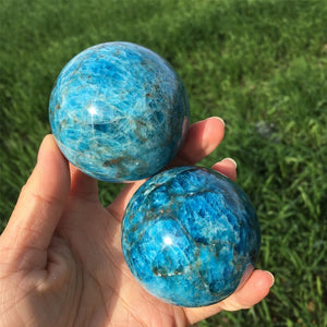 45-65mm Natural Apatite Sphere,Quartz Crystal Ball,Mineral Specimen,Reiki Healing,Home Decoration,Crystal Gift,Divination Ball,Prophecy Ball